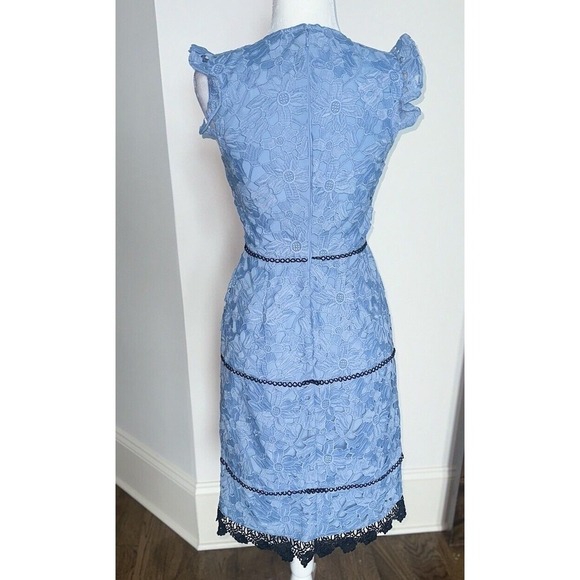 Warehouse Scallop hem Luxe Lace lined Occassion party Dress size us 2 uk 6 - Picture 9 of 10